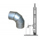 Koleno nastavitelné 0-90 st.  Komínová vložka  nerez  tl. 0,6 mm 