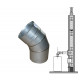 Koleno 45 st. Komínová vložka nerez tl. 1,0 mm 