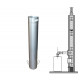 Kouřovod s úchyty 1m, tl. 1,0 mm, Nerezová komínová vložka 