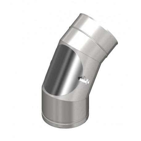 Koleno 60 st.  napojovací koleno s RO,  vložka  nerez  tl. 0,6 mm 